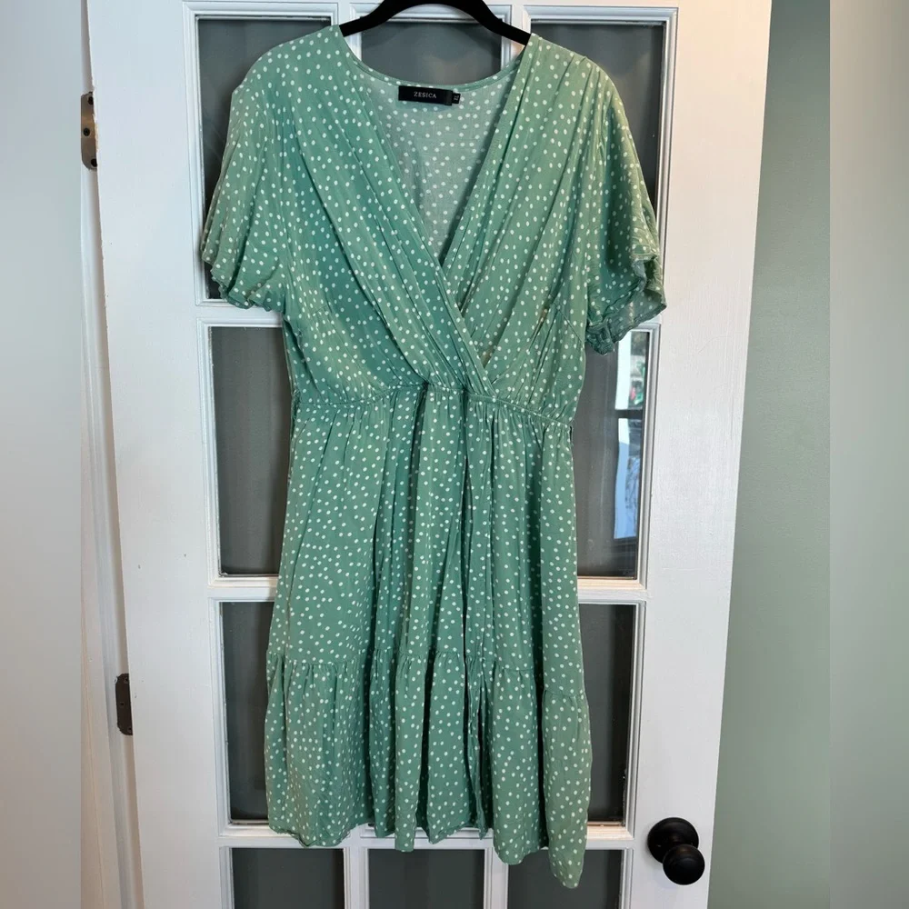 Green Polka Dot Sundress - Picture 1 of 3